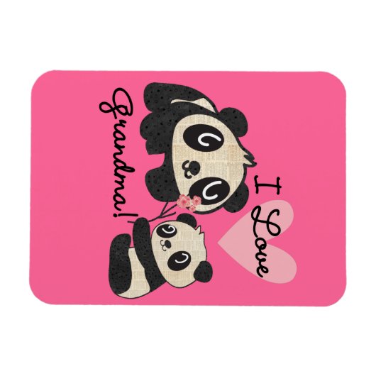 Liebe-Großmutter der Panda-Bärn-I Magnet (Horizontal)