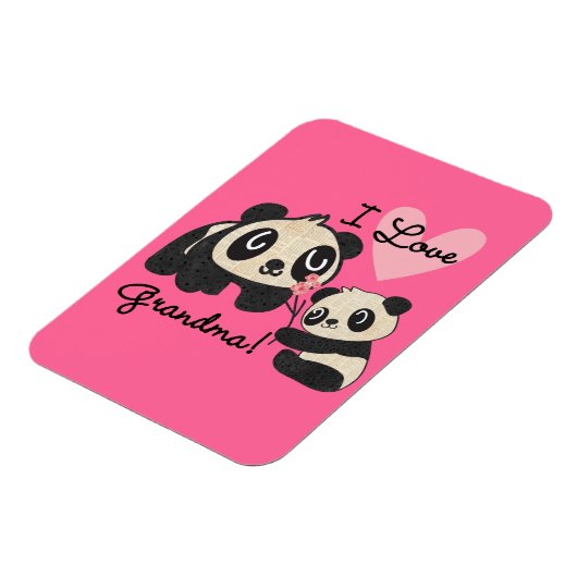 Liebe-Großmutter der Panda-Bärn-I Magnet (Linke Seite)