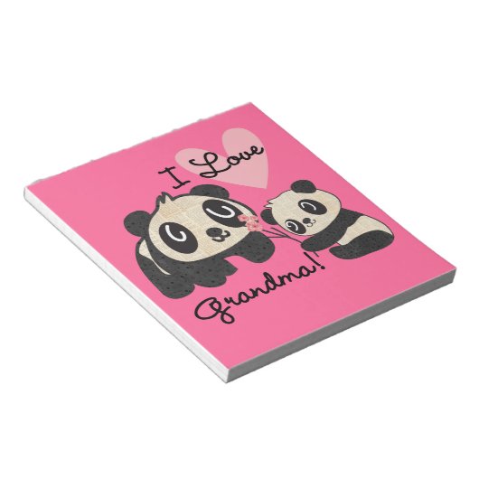 Liebe-Großmutter der Panda-Bärn-I Notizblock (angewinkelt)