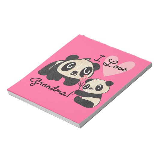 Liebe-Großmutter der Panda-Bärn-I Notizblock (Rotiert)