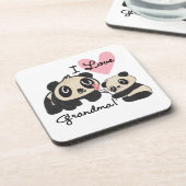 Liebe-Großmutter der Panda-Bärn-I Untersetzer (Linke Seite)