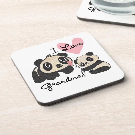 Liebe-Großmutter der Panda-Bärn-I Untersetzer (Linke Seite)