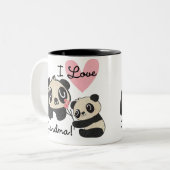 Liebe-Großmutter der Panda-Bärn-I Zweifarbige Tasse (Vorderseite Links)