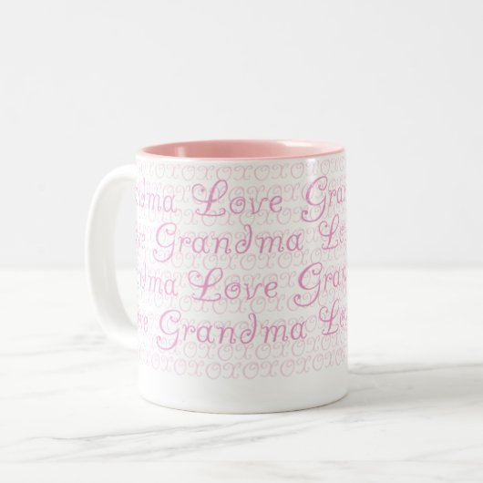 Liebe-Großmutter-Tasse Zweifarbige Tasse (Vorderseite Links)