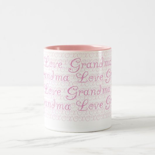 Liebe-Großmutter-Tasse Zweifarbige Tasse (Mittel)