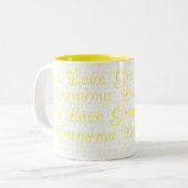 Liebe-Großmutter Zweifarbige Tasse (Vorderseite Links)