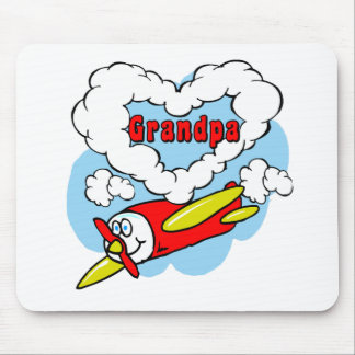 Liebe-Großvater scherzt Flugzeug Mousepad