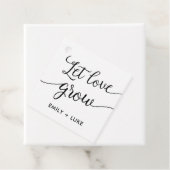 Liebe-GROW-Geschenketiketten gelassen, Duschmarken Geschenkanhänger (Beispiel)