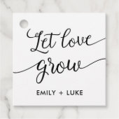 Liebe-GROW-Geschenketiketten gelassen, Duschmarken Geschenkanhänger (Vorderseite)