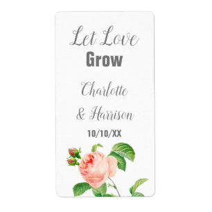 Liebe Grow Seed Packet Gastgeschenk Hochzeit gelas