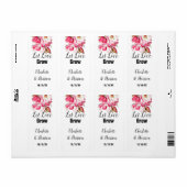 Liebe Grow Seed Packet Gastgeschenk Hochzeit gelas (Vorne)