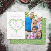 Liebe grün lila Mistelherz Foto Weihnachten