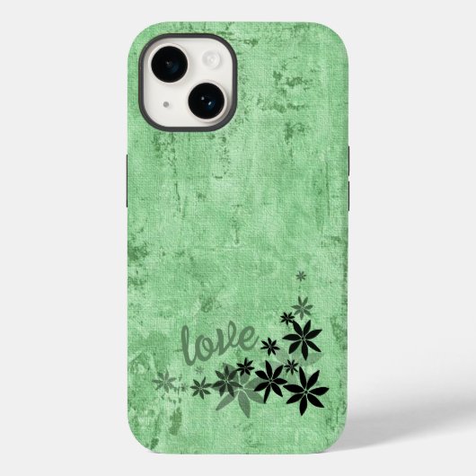 LIEBE Grüne Blume - Fall Case-Mate iPhone Hülle (Rückseite)