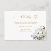 Liebe Grüne Hochzeitsdetails fallen Begleitkarte (Vorderseite)