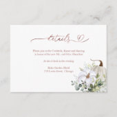 Liebe Grüne Hochzeitsdetails fallen Begleitkarte (Vorderseite)