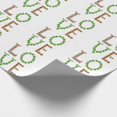 Liebe - Grüne Peridot und braun-rauchiges Quarz Ge Geschenkpapier (Ecke)