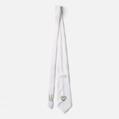 Liebe - Grüne Peridot und braun-rauchiges Quarz Ge Krawatte (Rückseite)