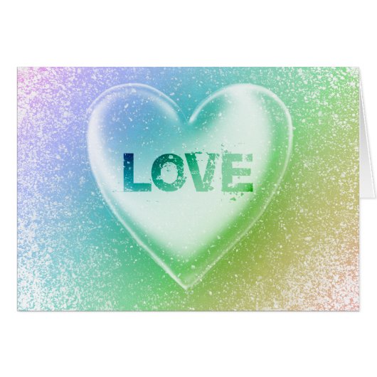 Liebe: Grunge Herz: (Vorderseite (Horizontal))