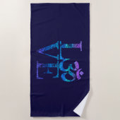 LIEBE Grunge OM Symbol Spiritualität Yoga Strandtuch (Vorderseite)