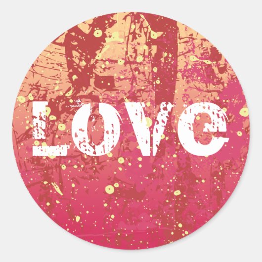 Liebe Grunge Urban Sunrise Sticker (Vorderseite)