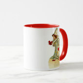 Liebe Grüße - Vintage valentinische Tasse (VorderseiteRechts)