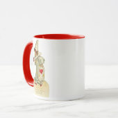 Liebe Grüße - Vintage valentinische Tasse (Vorderseite Links)