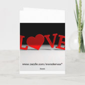 Liebe Grußkarte Feiertagskarte (Rückseite)