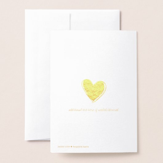 Liebe-Grußkarten für Gold Foil Folienkarte (Rückseite mit Umschlag)