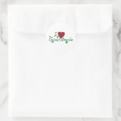 Liebe guacamole runder aufkleber (Tasche)