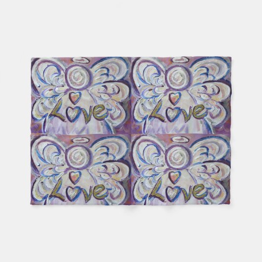 Liebe Guardian Angel Art Custom Fleece Blanket (Vorderseite (Horizontal))