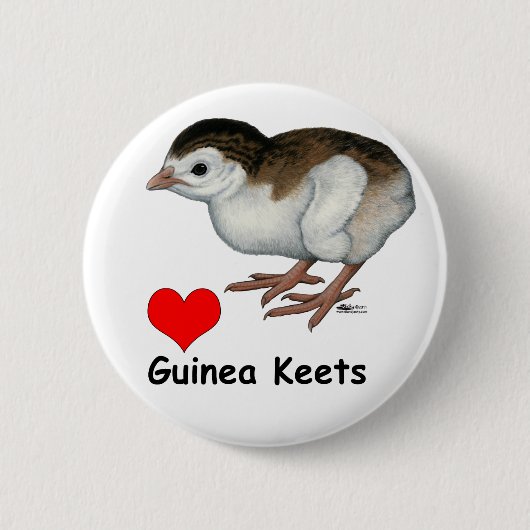 Liebe Guinea Keets Button (Vorderseite)