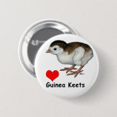 Liebe Guinea Keets Button (Vorne & Hinten)