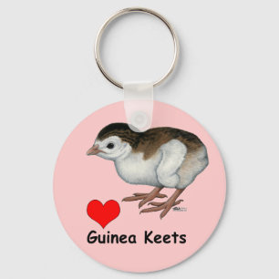 Liebe Guinea Keets Schlüsselanhänger