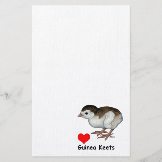 Liebe Guinea Küken Briefpapier (Vorderseite)