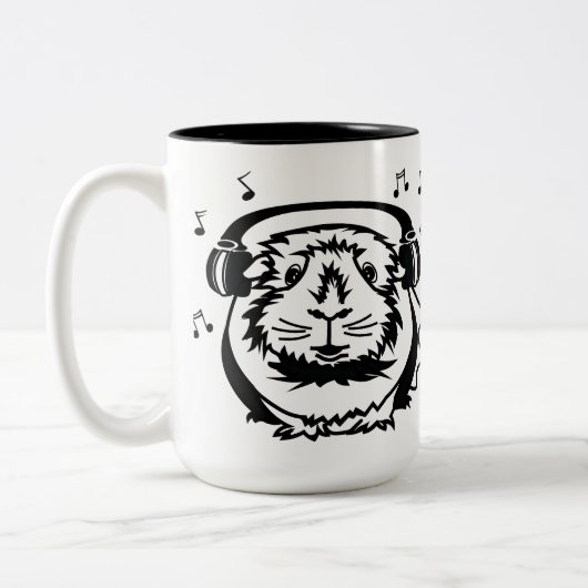 Liebe Guinea Schweinemusik Cup Zweifarbige Tasse (Links)