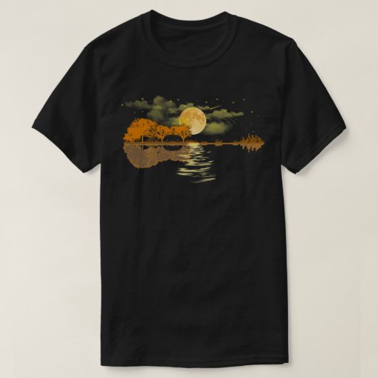 Liebe Guitar Lake Reflections Lugano Unexpected Cl T-Shirt (Design vorne)