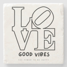 LIEBE GUTE VIBES STEINUNTERSETZER