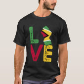 Liebe Guyana Flag Guyana Guyana T-Shirt (Vorderseite)