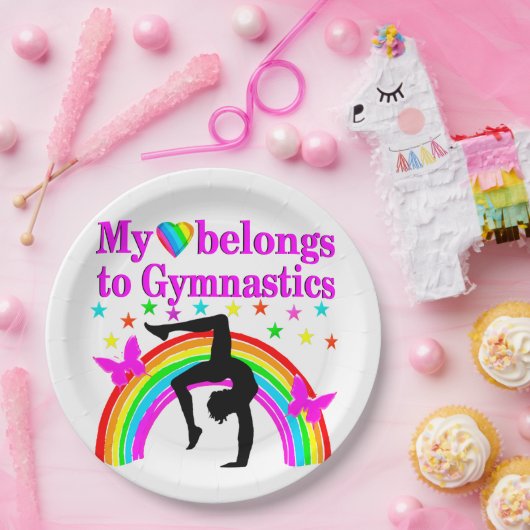 LIEBE GYMNASTICS FÜR IMMER PAPPTELLER (Party)