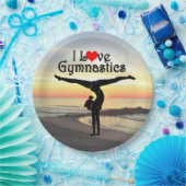 Liebe GYMNASTICS PAPIER TELLER (Party)