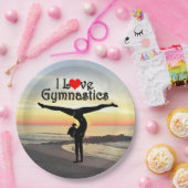 Liebe GYMNASTICS PAPIER TELLER (Party)