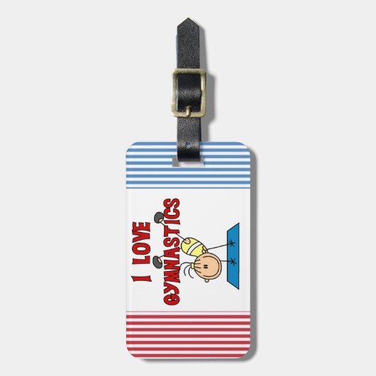 Liebe-Gymnastik des Mädchen-I Gepäckanhänger (Vorderseite vertikal)