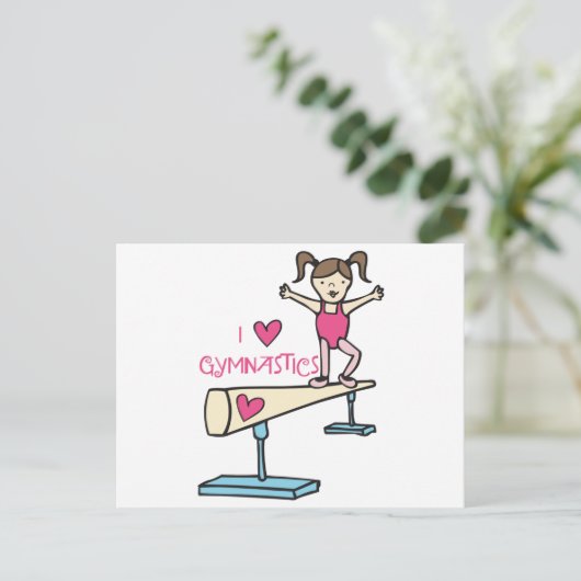 Liebe Gymnastik Postkarte (Stehend Vorderseite)