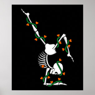 Liebe Gymnastik Skelett Gymnastik Gymnastik Lover  Poster