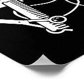 Liebe Haartrockner Schere Friseur Brush Poster (Ecke)
