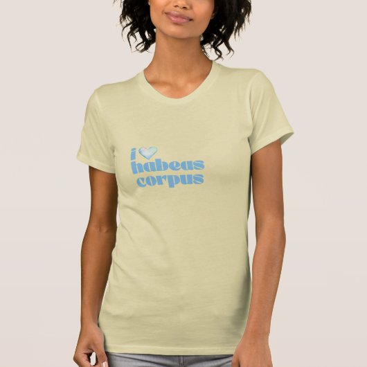 Liebe habeas corpus blau auf Creme T-Shirt (Vorderseite)