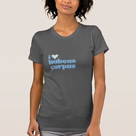 Liebe habeas corpus blau auf dunkelgrau T-Shirt (Vorderseite)