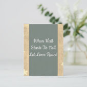 Liebe Hail & Rain Postkarte (Stehend Vorderseite)