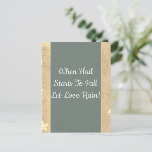 Liebe Hail & Rain Postkarte (Stehend Vorderseite)