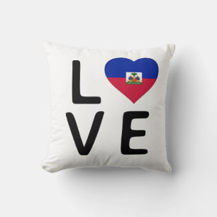 Liebe - Haitifische Flagge Kissen
